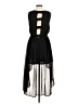 Doe & Rae 100% Polyester Solid Black Cocktail Dress Size M - photo 2