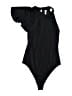 Glam Solid Black Bodysuit Size S - photo 1