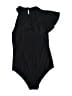 Glam Solid Black Bodysuit Size S - photo 2