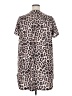 Ekouaer Animal Print Tan Short Sleeve Blouse Size XXL - photo 2