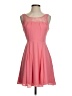 Express 100% Polyester Solid Pink Cocktail Dress Size 0 - photo 1