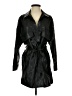 Zara 100% Polyester Black Trenchcoat Size XS - photo 1