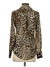 Worthington 100% Polyester Animal Print Brown Long Sleeve Blouse Size XS - photo 2