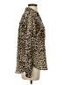 Worthington 100% Polyester Animal Print Brown Long Sleeve Blouse Size XS - photo 4