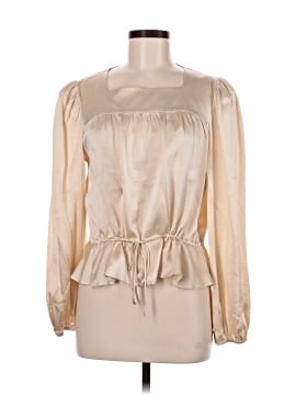 Reformation Long Sleeve Silk Top