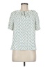 Assorted Brands Green White Short Sleeve Blouse Size M (estimated) - photo 1