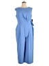 Tahari by ASL Solid Blue Jumpsuit Size 14w - photo 1