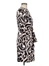 H&M 100% Polyester Print Brown Casual Dress Size 6 - photo 4