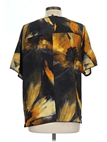 Lafayette 148 New York Short Sleeve Silk Top (view 2)