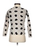 Aqua 100% Cashmere Polka Dots Gray Cashmere Pullover Sweater Size XS - photo 2
