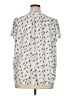 Fun2Fun 100% Polyester Print Ivory Short Sleeve Blouse Size 1X - photo 2