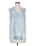 Like, Love 100% Polyester Teal Sleeveless Blouse Size S - photo 1