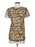 Tini Lili 100% Polyester Animal Print Tan Short Sleeve Blouse Size S - photo 2
