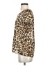 Tini Lili 100% Polyester Animal Print Tan Short Sleeve Blouse Size S - photo 5