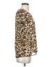 Tini Lili 100% Polyester Animal Print Tan Short Sleeve Blouse Size S - photo 4