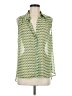 Pleione 100% Polyester Green Sleeveless Blouse Size M - photo 1