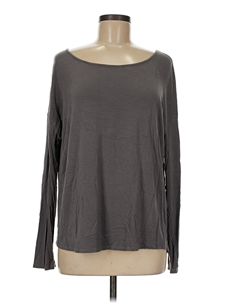 Pre-owned Tahari Long Sleeve T-shirt In Gray
