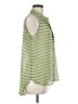 Pleione 100% Polyester Green Sleeveless Blouse Size M - photo 4