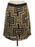 Worthington 100% Polyester Chevron-herringbone Gold Casual Skirt Size 6 - photo 2