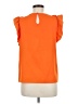 Unbranded 100% Polyester Orange Short Sleeve Top Size M - photo 2