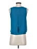 HD in Paris 100% Polyester Blue Sleeveless Blouse Size 0 - photo 2
