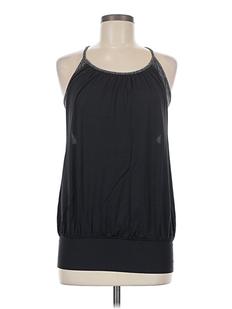Pre-owned Lululemon Athletica Tank Top Black Halter Neckline Tops