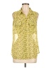CAbi 100% Polyester Animal Print Yellow Sleeveless Blouse Size M - photo 1