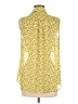 CAbi 100% Polyester Animal Print Yellow Sleeveless Blouse Size M - photo 2