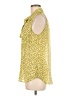 CAbi 100% Polyester Animal Print Yellow Sleeveless Blouse Size M - photo 5