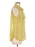 CAbi 100% Polyester Animal Print Yellow Sleeveless Blouse Size M - photo 4
