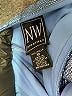 NW Nightway Metallic Silver Blue Cocktail Dress Size 10 - photo 6