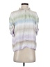 Current Air 100% Polyester Color Block White Short Sleeve Blouse Size S - photo 1