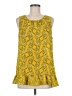 Rose + Olive 100% Polyester Yellow Sleeveless Blouse Size M - photo 1
