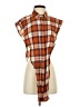 Thread Story 100% Cotton Plaid Orange Sleeveless Button-Down Shirt Size S - photo 1