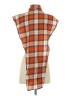 Thread Story 100% Cotton Plaid Orange Sleeveless Button-Down Shirt Size S - photo 2