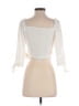 Bershka Ivory 3/4 Sleeve Blouse Size XS - photo 2