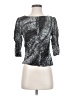 Be 100% Silk Silver 3/4 Sleeve T-Shirt Size 2 - photo 1