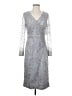Mac Duggal 100% Polyester Silver Cocktail Dress Size 4 - photo 1