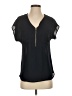 Downeast Black Short Sleeve Blouse Size S - photo 1
