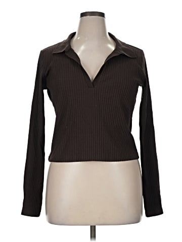 Monki Long Sleeve Polo (view 1)