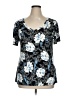 Cathy Floral Blue Short Sleeve T-Shirt Size XL - photo 1