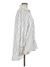 Chigant 100% Polyester Stripes Silver Long Sleeve Blouse Size M - photo 4