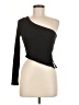 Blue Blush Black Long Sleeve Top Size M - photo 1