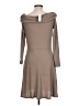 Maurices Solid Tan Casual Dress Size L - photo 2