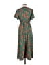 Shein Paisley Teal Casual Dress Size 6 - photo 2