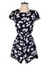 Charming Charlie 100% Rayon Floral Blue Romper Size S - photo 1