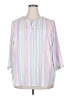 Cj Banks 100% Polyester Stripes Pink 3/4 Sleeve Blouse Size 2X - photo 1