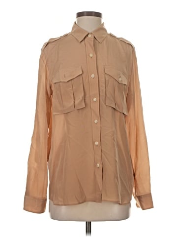 Banana Republic Heritage Collection Long Sleeve Silk Top (view 1)