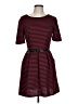 Speechless 100% Polyester Stripes Burgundy Casual Dress Size L - photo 1