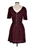 Speechless 100% Polyester Stripes Burgundy Casual Dress Size L - photo 2